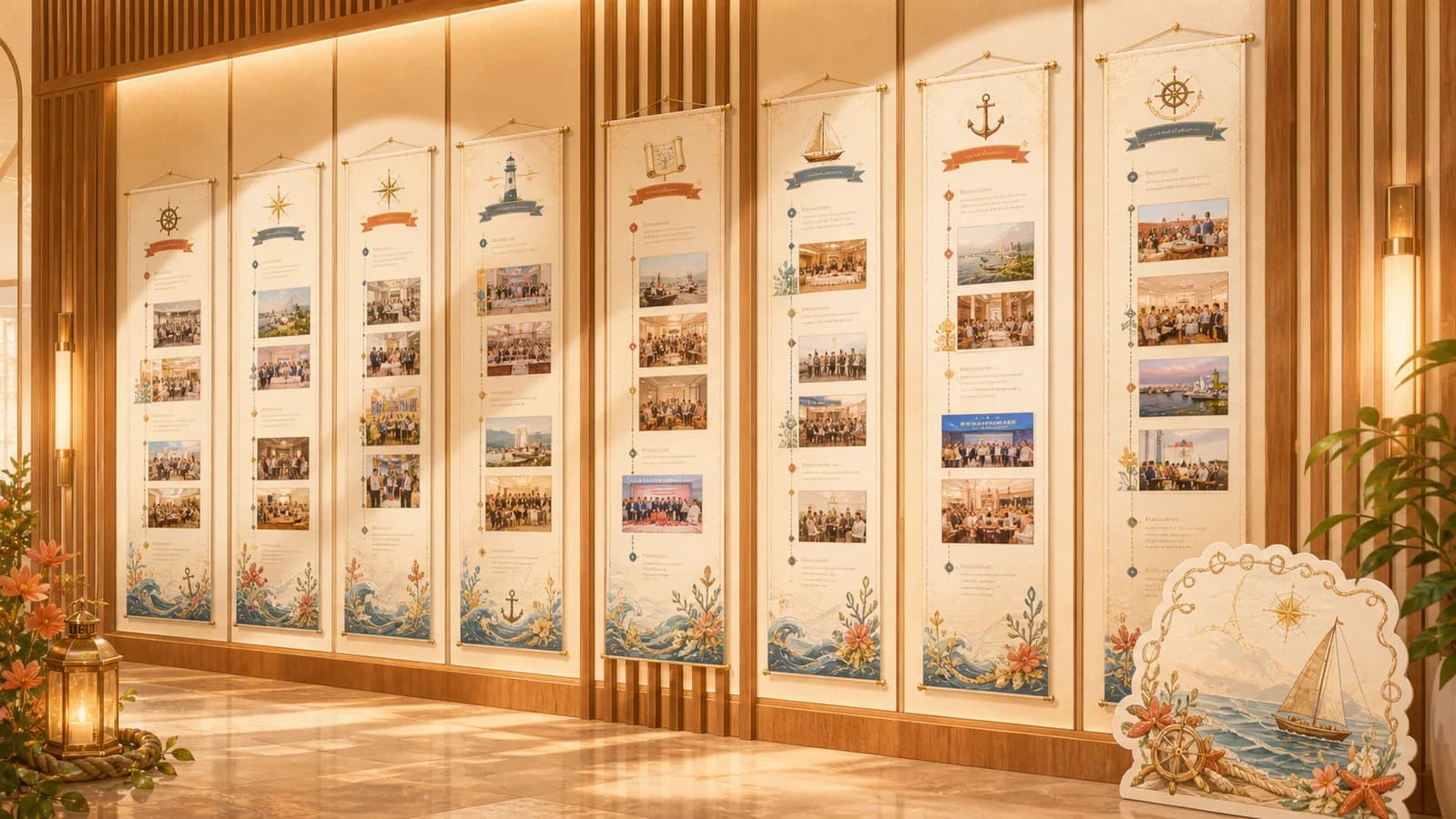 来时路展墙效果图展示九年同行的现场记忆